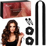 HRYYDS Upgraded Heatless Hair Curler, with Gift Box, Velvet Heatless Curls Headband - No Smell, Hair Curlers to Sleep in, Heatless Hair Curlers for Long Hair and Medium Hair (Black)