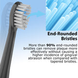 Flossing Toothbrush Head Replacement, Compatible with Water-pik Sonic Fusion / 2.0 SF-01, SF-02, SF03 & SF-04 Tooth-Brush and Water Flosser Combo Brush Heads (Compact, Black(6Packs))