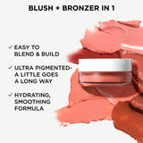 IT Cosmetics Glow with Confidence Sun Cream Blush, Sunlit - Blendable & Buildable Blush + Bronzer for a Pop of Sun-Blushed Color - 24HR Hydration with Hyaluronic Acid, Peptides & Vitamin E- 0.63 oz