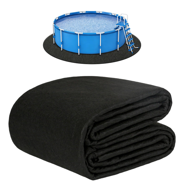 Whmayai 10ft Round Pool Liner Pad, 280g/㎡ Thickened Heavy Duty Above Ground Swimming Pool Ground Cloth, Under Pool Mat Protector for Bottom, Extend Liner Life
