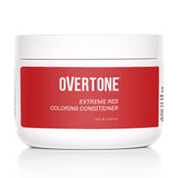 oVertone Haircare Color Depositing Conditioner - 8 oz Semi-permanent Hair Color Conditioner With Shea Butter & Coconut Oil - Extreme Silver Temporary Cruelty-Free Hair Color (Extreme Red)