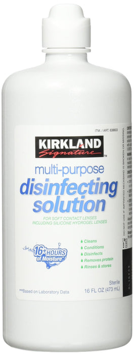 Kirkland Multi-Purpose Disinfecting Solution for Soft Contact Lens 16 fl- 2 Pack