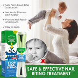 Nail Biting Treatment for Kids, Natural Thumb Sucking Stop for Kids, pLant-based Ingredients, Appropriate Bitter Taste, Full Nail Care