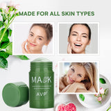 Green Tea Cleansing Mask Stick Purifying Clay Stick Deep Cleaning Oil Control Blackhead Removing Face Moisturizer with Green Tea Extract for All Skin Types