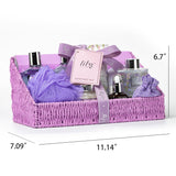 LILY ROY Mothers Day Lavender Spa Gifts for Women Bath and Body Gift Set for Women Spa Bath Gift Basket Set Works Spa Kit for Spa Bath Gift Set for Valentine Christmas Birthday Gifts for Women