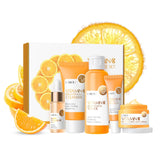 LAIKOU Skin Care Set Vitamin C Women Beauty Gift Sets Skin Care Kit with Cleanser, Toner, Serum, Eye Cream, Face Cream Travel Kit for Women Teen Girls Mom Daughter Birthday TSA-friendly Sizes 5pcs…