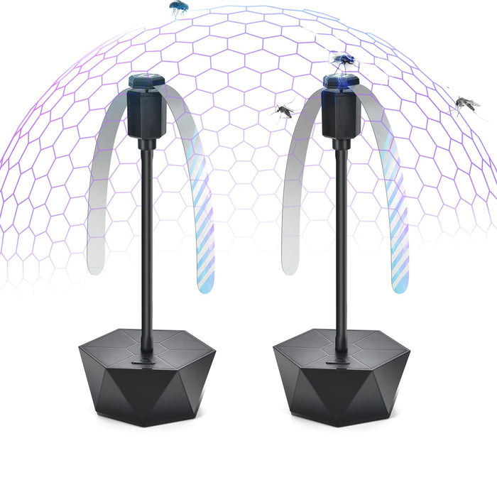 GUIDOT Fly Bug Fans for Food Tables, Fly Control Spinner Table Top Keep Flies Away from Patio Picnic Party Restaurant Kitchen Camping and BBQ