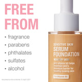 Neutrogena Healthy Skin Sensitive Skin Serum Foundation with Pro-Vitamin B5, Color Correcting & Pore Minimizing Liquid Foundation & Face Serum, Buildable Coverage, Light/Medium 01, 1 oz