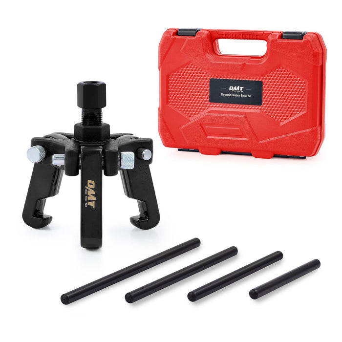 Orion Motor Tech Harmonic Balancer Puller Kit, Adjustable 3-Jaw Puller Set for Removing Harmonic Dampers & Balancers, 3-Jaw Pulley Puller Set Compatible with Chevy GM Chrysler Cadillac Ford More
