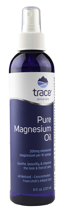 Trace Minerals Research | Pure Magnesium Oil | Soothe, Beautify, & Support The Look & Feel of Skin | Non-GMO Project Verified, Gluten-Free, Vegan, Kosher | 8 Ounce