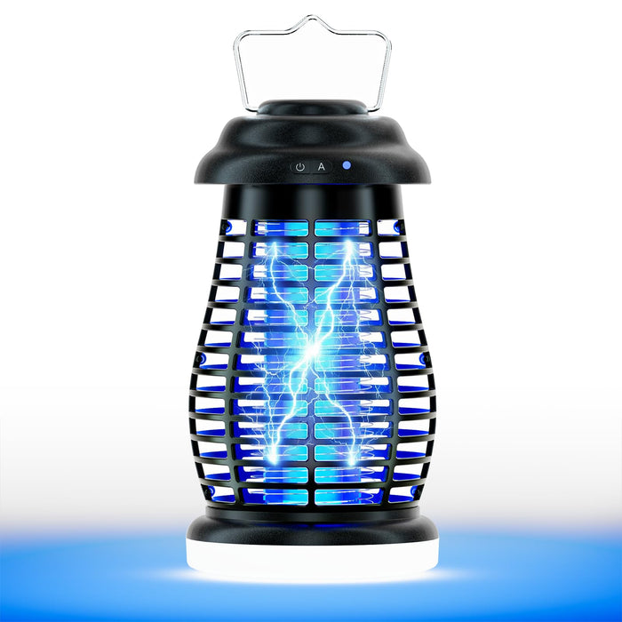 Bug Zapper Outdoor & Indoor,Cordless Portable Mosquito Zapper with Rechargeable 4800mAh Battery & Auto On/Off,Mosquito Repellent Outdoor Patio,Electric Fly Trap for Camping,Kitchen,Backyard,Patio