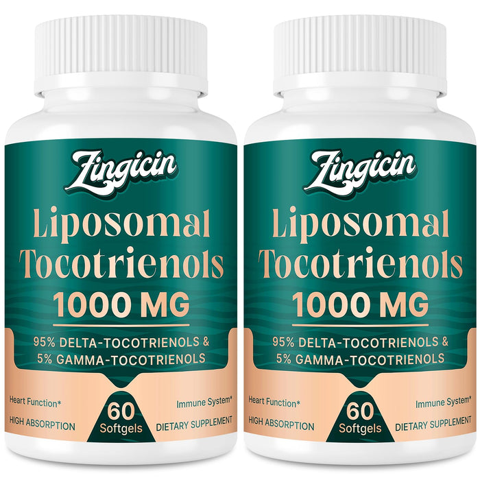 Vitamin E Tocotrienols - Liposomal Tocotrienols Supplement 1000mg, Highly Absorbable Delta Tocotrienol and Gamma Tocotrienol for Cardiovascular, Bone Health, and Antioxidant Support, 120 Softgels