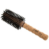 Ibiza Hair Professional Round Boar Hair Brush (EX4,65mm), Lightweight with Reinforced Bristles & Cork Handle, For Crown of the Head Volume, Add Texture & Shine for Medium to Long Hair