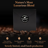 BLACK IVORY COFFEE Mahout's Blend - An Exquisite Blend of The World's Most Expensive Coffee, Elephant Refined Low Acid Coffee and Medium Roast Arabica Coffee Beans, Luxury Coffee Lovers Gifts