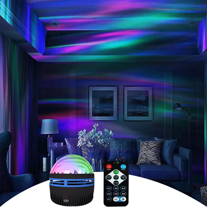 2 in 1 Northern Lights and Ocean Wave Projector,Your Perfect Projector,with 14 Light Effects,Rechargeable LED Atmosphere Light for Bedroom for Bedroom, Game Rooms, Home