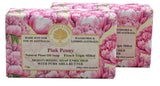 Wavertree & London Pink Peony Scented Natural Soap (2 Bars), 7oz Moisturizing French Triple Milled Soap Bars enriched with shea butter - Pure Plant Oil Bath & Body Soap for All Skin Types