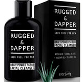 RUGGED & DAPPER Daily Power Scrub | 8 oz | Premium Exfoliating Mens Face Wash | Deep Cleans + Prevents Breakouts | Face Wash Men's | Natural Ingredients | Made in USA