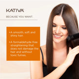 Kativa Brazilian Straightening Kit, 12 Weeks of Home Use Professional Straightening, with Organic Argan Oil, Shea Butter, Keratin & Amino Acids, for Straighter, Softer and Shinier Hair, All Hair Types