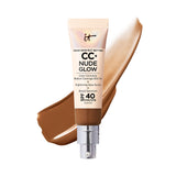 IT Cosmetics CC+ Nude Glow Lightweight Foundation + Glow Serum with SPF 40 - With Niacinamide, Hyaluronic Acid & Green Tea Extract - Neutral Rich - 1.08 fl oz