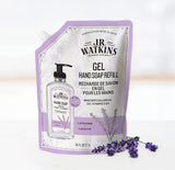 J.R. Watkins Gel Hand Soap Refill, Moisturizing Hand Wash, All Natural, Alcohol-Free, Cruelty-Free, USA Made, Lavender, 34 Fl Oz (Pack of 3)