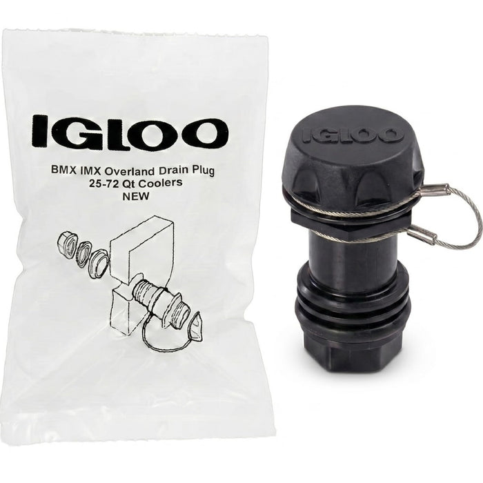 Igloo Drain Plug with Stainless Steel Tether for BMX, Overland, and IMX 25-72 Qt Coolers