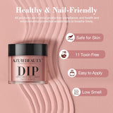 AZUREBEAUTY 31 Pcs Dip Powder Nail Kit 20 Colors Glitter Nude Brown Pink White Gray Dip Powder Liquid Set with Top/Base Coat Activator for French Nails Art Manicure DIY Salon Women Christmas Gift