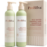 Rice Water Thinning Hair Shampoo & Conditioner - Anti Hair Loss - Regrowth & Thickening