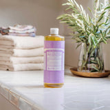 Dr. Bronner's Pure Castile Liquid Soap - Made with Regenerative Organic Certified Oils - 18-in-1 Uses for Face, Body, Hand, Hair- Gentle on Sensitive Skin - All Natural Body Wash- Lavender,32oz