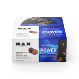 MAX TITANIUM Power Protein Bar Dark Chocolate Truffle Flavor | Whey Protein Isolate | Digestive Support Snack Bars | 1.4 Oz (12 Count)