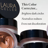 LAURA GELLER NEW YORK Cancel-n-Conceal Skin Perfector Brightening Dark Circle Concealer and Color Corrector, Golden Medium/Sand