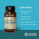 Nature's Sunshine GABA Plus, 60 Capsules, Kosher | Brain Health and Nervous System Support to Help Find A Sense of Relaxation and Peace