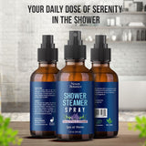 Eucalyptus, Lavender Shower Steamer Spray 2 fl oz - Freshens Up Any Space, Aromatherapy Steam Shower Spray, Enhances Mood, at Home Spa - Instant Deodorizer for Bathroom - Nexon Botanics