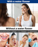 Cordless Water Flosser for Teeth Professional Water Teeth Cleaner Picks Dental Oral Irrigator with 3 Modes & 4 Jet Tips for Braces Gums, IPX7 Waterproof, 300ml Detachable Tank for Home Travel Grey