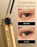 Feyano Eyelash Serum- Natural Comestic Eyelash Serum for Longer, Thicker Lashes & Brows, Boost Lash Serum Vegan & Cruelty-Free-Niacinamide, Centella Asiatica Leaf Extract(10mL Gold)