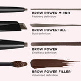 IT Cosmetics Brow PowerFULL, Universal Taupe - Universal Eyebrow Pencil with Triangular Tip - Delivers Bold Volume & Shaping - Budge-Proof Formula - Built-In Spoolie - 0.012 oz