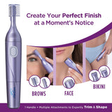 SCHICK HYDRI SILK Perfect Finish Trimmer, 8-in-1 Grooming Kit for Women