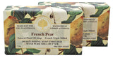 Wavertree & London French Pear Scented Natural Soap (2 Bars), 7oz Moisturizing French Triple Milled Soap Bars enriched with shea butter - Pure Plant Oil Bath & Body Soap for All Skin Types