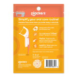 Plackers Orthopick Floss Picks, Unflavored, Designed for Braces, Fold-Out FlipPick, Tuffloss, Easy Storage with Sure-Zip Seal, 36 Count (4 Pack)