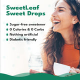 SweetLeaf Sweet Drops- Flavored Stevia Liquid Sweetener, Organic Stevia Extract, Zero Calorie, Gluten Free, Keto Friendly, Non GMO, Natural Flavor, Sugar Alternative- Stevia Clear, 4 Fl Oz (Pack of 1)