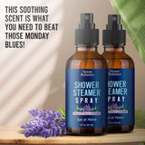 Eucalyptus, Lavender Shower Steamer Spray 2 fl oz - Freshens Up Any Space, Aromatherapy Steam Shower Spray, Enhances Mood, at Home Spa - Instant Deodorizer for Bathroom - Nexon Botanics