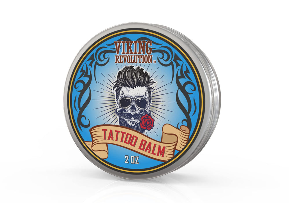 Viking Revolution Tattoo Care Balm for Before, During & Post Tattoo Safe, Natural Tattoo Aftercare Cream Moisturizing Lotion to Promote Skin Healing, Skin Moisturizer, (2oz,1 Pack)