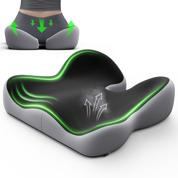 Benazcap Large Seat Cushion for Sciatica Pain Relief, 2024 Upgraded Seat Cushions for Office Chairs, Desk Chair Cushions/Office Chair Cushion, Tailbone Pain Relief Cushion for Car/Wheelchair