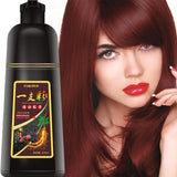 Natural Red Wine Hair Color Shampoo for Gray Hair,16.90Fl Oz Instant Hair Dye Shampoo for Men & Women-3 in 1 Color Shampoo for Dark Hair-Colors in Minutes-Long Lasting-Safe & Easy to Use (Red Wine)