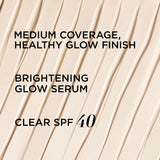 IT Cosmetics CC+ Nude Glow Lightweight Foundation + Glow Serum with SPF 40 - With Niacinamide, Hyaluronic Acid & Green Tea Extract - Fair Porcelain - 1.08 fl oz