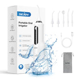 Sejoy Water Flosser, Water Dental Flosser Water Flosser Cordless Rechargeable, Oral Irrigator Rechargeable for Home Travel Office, 270ML IPX7 Waterproof 5 Cleaning Modes and 5 Jet Tips