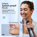 Demita Cordless Water Flosser for Teeth, 300ML 3 Modes 5 Jet Tips Portable Electric Flosser Pick for Adults, IPX7 Waterproof Oral Irrigator Dental Flosser Cleaning Kit for, Gums, Braces Care(Black)