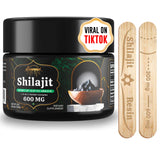 600 MG Pure Himalayan Shilajit Resin - Shilajit Supplement with Fulvic Acid & 85+ Trace Minerals for Energy, Immunity, Brain Power, 30 Grams