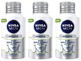 Pack of 3 NIVEA MEN Skin & Stubble Face Moisturiser for Sensitive Skin 125ml