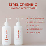 Routine Wellness Shampoo and Conditioner Set for Stronger Hair - Vegan, All Natural Biotin Shampoo with Nourishing Oils and Vitamins - Wildflower & Jasmine 14oz (Pack of 2)